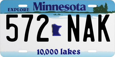 MN license plate 572NAK