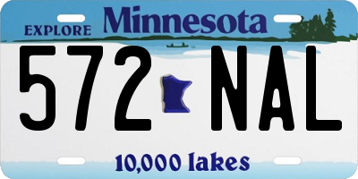 MN license plate 572NAL