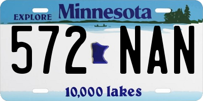 MN license plate 572NAN