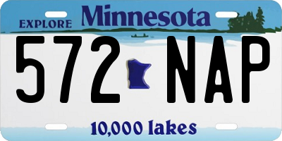 MN license plate 572NAP