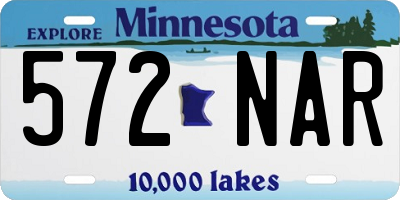 MN license plate 572NAR