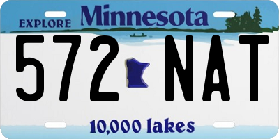 MN license plate 572NAT