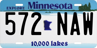 MN license plate 572NAW