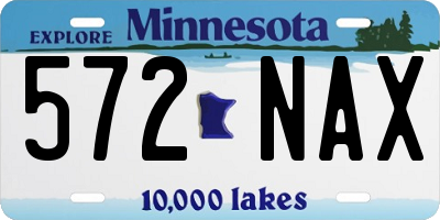 MN license plate 572NAX