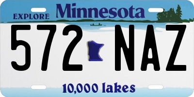 MN license plate 572NAZ
