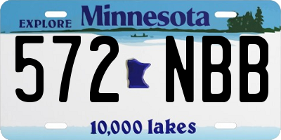 MN license plate 572NBB