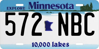 MN license plate 572NBC