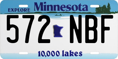 MN license plate 572NBF