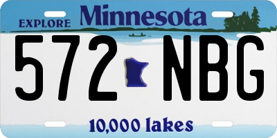 MN license plate 572NBG