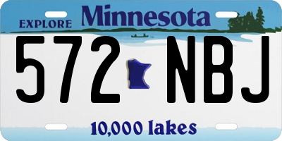 MN license plate 572NBJ