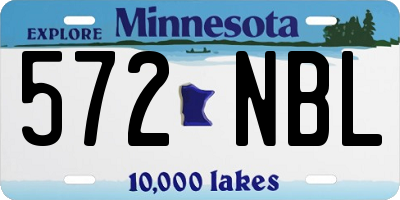 MN license plate 572NBL