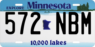 MN license plate 572NBM