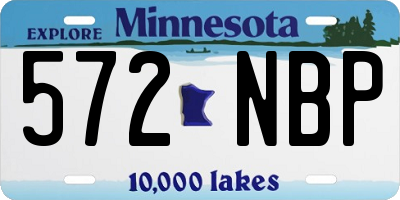 MN license plate 572NBP