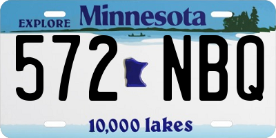 MN license plate 572NBQ