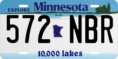 MN license plate 572NBR