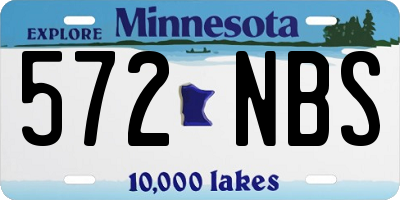 MN license plate 572NBS