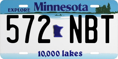 MN license plate 572NBT