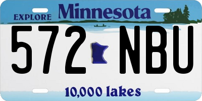 MN license plate 572NBU