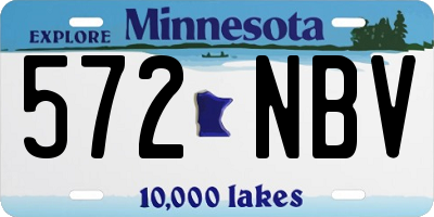 MN license plate 572NBV