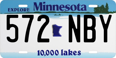 MN license plate 572NBY
