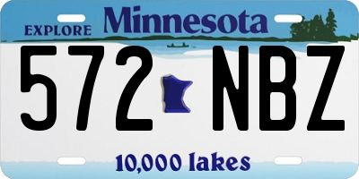 MN license plate 572NBZ