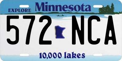 MN license plate 572NCA