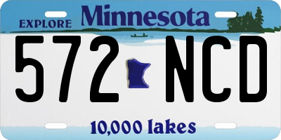 MN license plate 572NCD