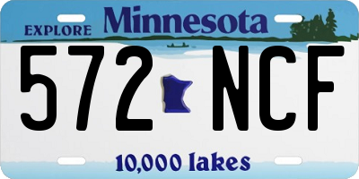 MN license plate 572NCF