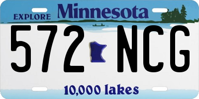 MN license plate 572NCG