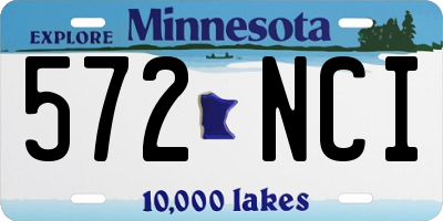 MN license plate 572NCI