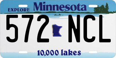 MN license plate 572NCL