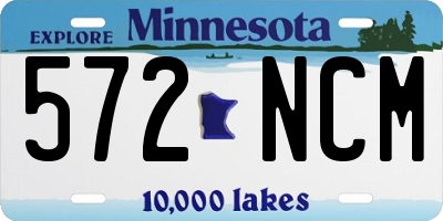 MN license plate 572NCM