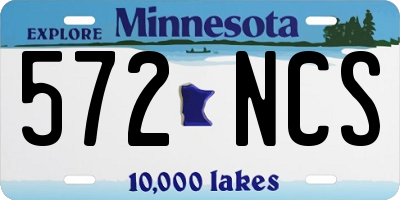 MN license plate 572NCS