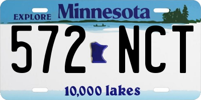 MN license plate 572NCT