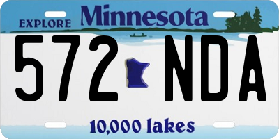 MN license plate 572NDA
