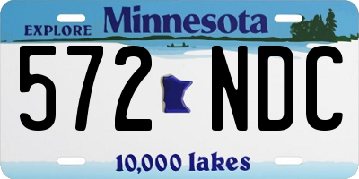 MN license plate 572NDC