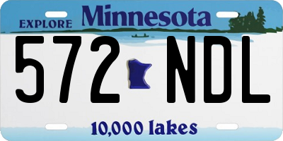 MN license plate 572NDL