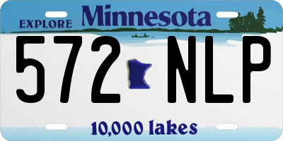 MN license plate 572NLP