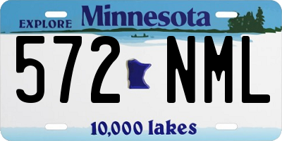 MN license plate 572NML