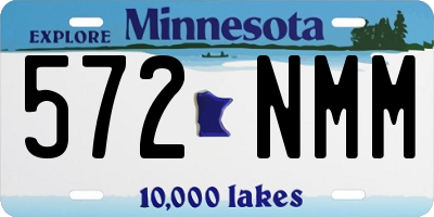 MN license plate 572NMM