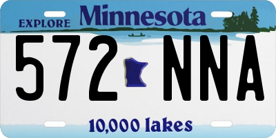 MN license plate 572NNA