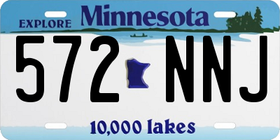 MN license plate 572NNJ