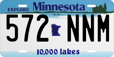 MN license plate 572NNM