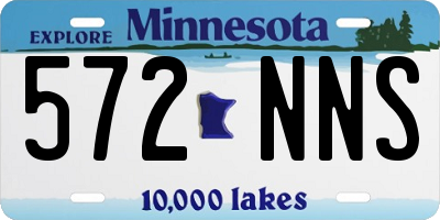 MN license plate 572NNS