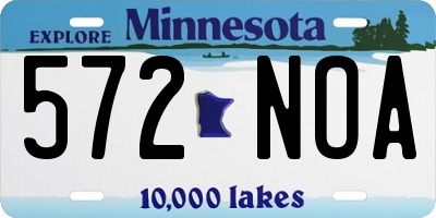 MN license plate 572NOA
