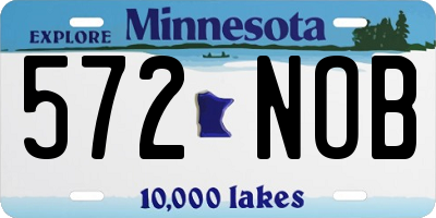 MN license plate 572NOB