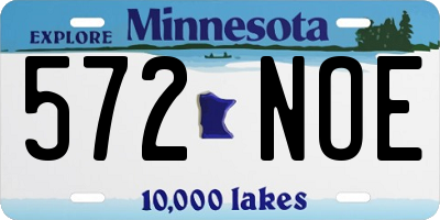 MN license plate 572NOE