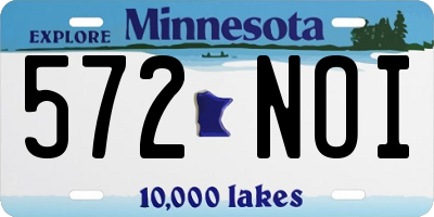 MN license plate 572NOI