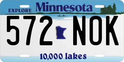 MN license plate 572NOK