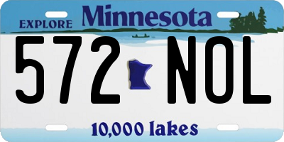 MN license plate 572NOL